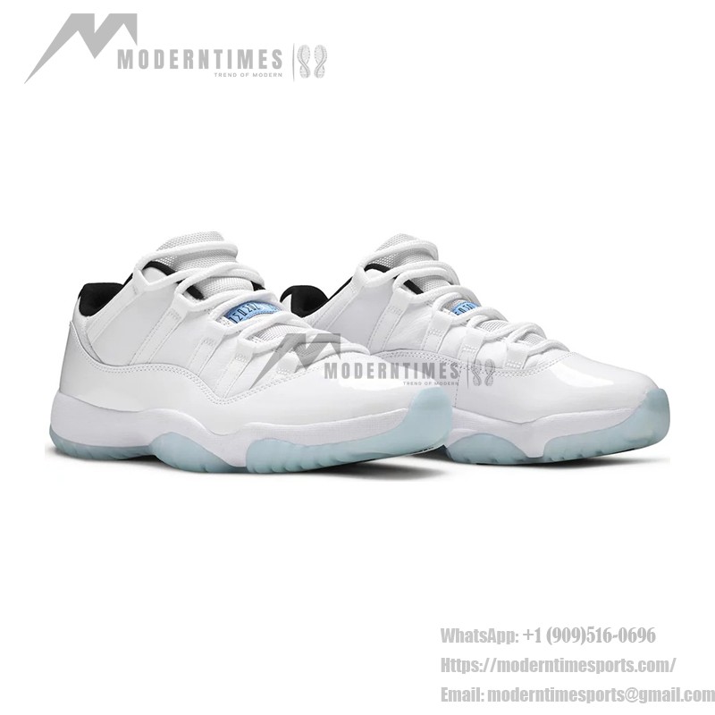 Air Jordan 11 Low 'Legend Blue' AV2187-117 - Crisp White Sneakers with Icy Blue Outsole & Air Cushioning