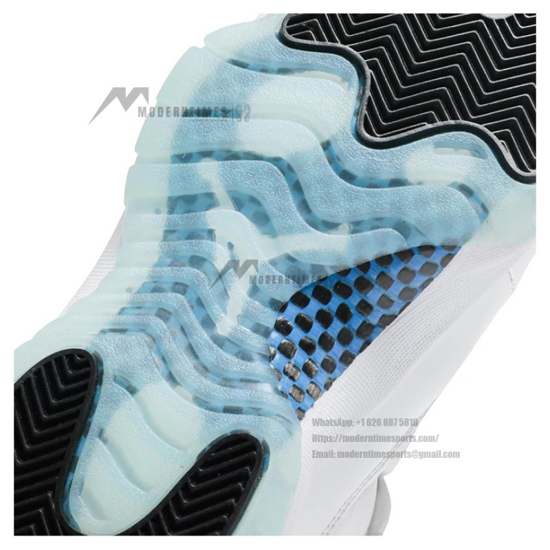 Air Jordan 11 Low 'Legend Blue' AV2187-117 - Crisp White Sneakers with Icy Blue Outsole & Air Cushioning