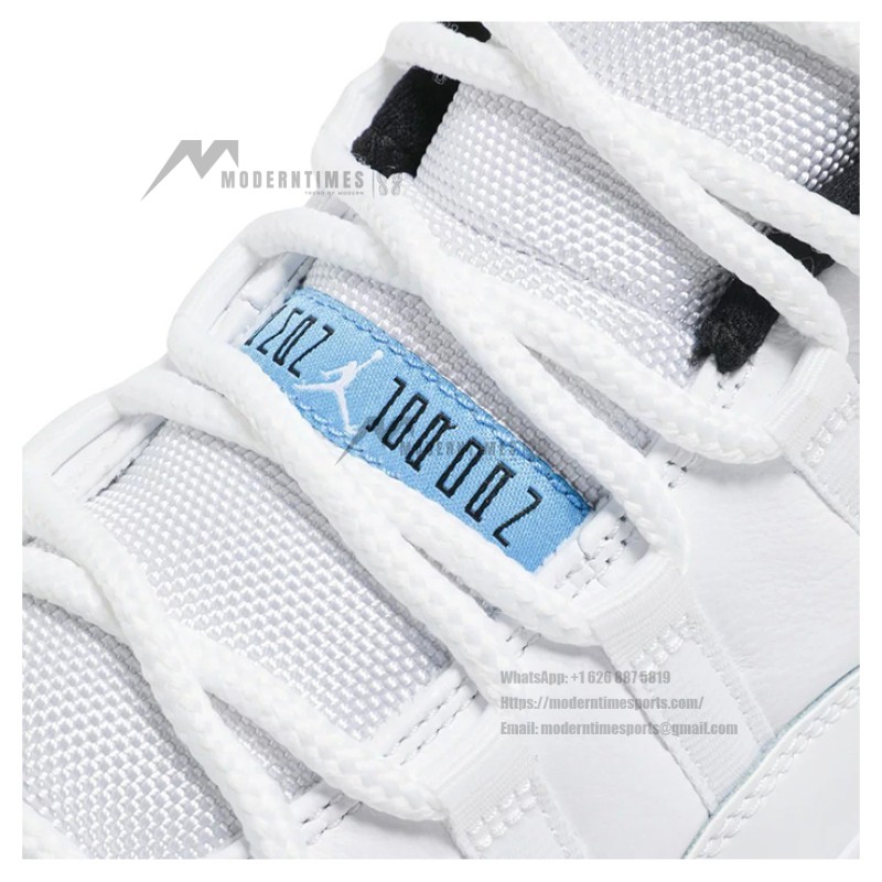 Air Jordan 11 Low 'Legend Blue' AV2187-117 - Crisp White Sneakers with Icy Blue Outsole & Air Cushioning