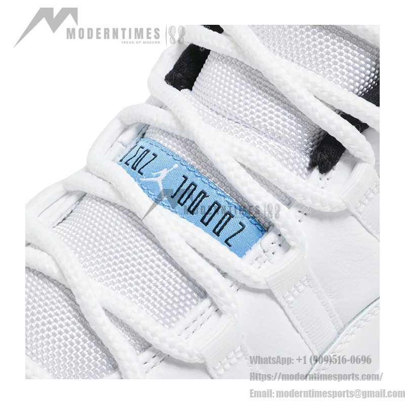 Air Jordan 11 Low 'Legend Blue' AV2187-117 - Crisp White Sneakers with Icy Blue Outsole & Air Cushioning