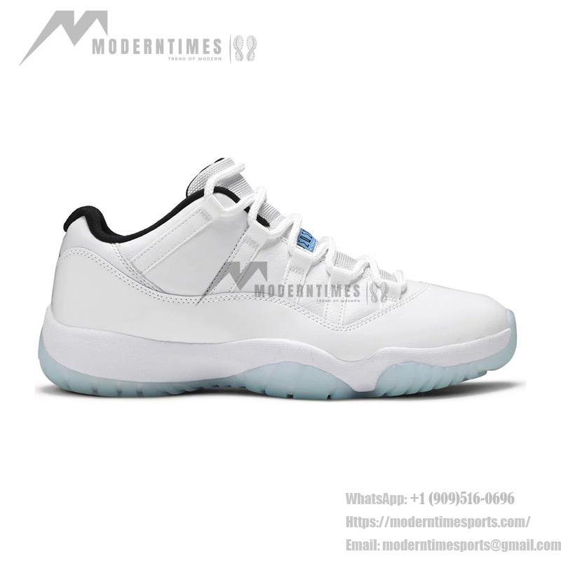 Air Jordan 11 Low 'Legend Blue' AV2187-117 - Crisp White Sneakers with Icy Blue Outsole & Air Cushioning