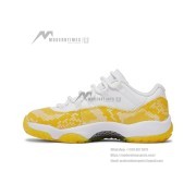 Air Jordan 11 Low 'Yellow Snakeskin' AH7860-107 – Iconic White & Yellow Sneaker with Bold Snakeskin Detail