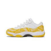 Air Jordan 11 Low 'Yellow Snakeskin' AH7860-107 – Iconic White & Yellow Sneaker with Bold Snakeskin Detail