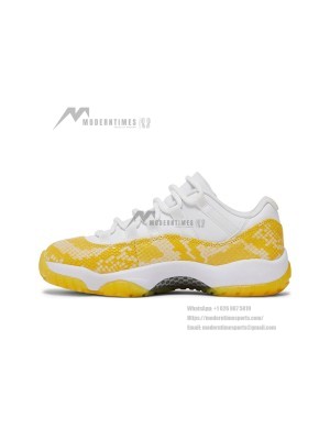 Air Jordan 11 Low 'Yellow Snakeskin' AH7860-107 – Iconic White & Yellow Sneaker with Bold Snakeskin Detail