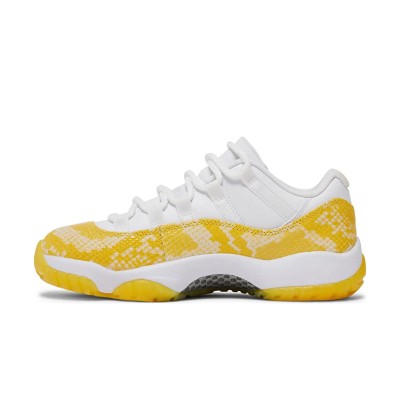 Air Jordan 11 Low 'Yellow Snakeskin' AH7860-107 – Iconic White & Yellow Sneaker with Bold Snakeskin Detail