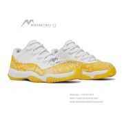 Air Jordan 11 Low 'Yellow Snakeskin' AH7860-107 – Iconic White & Yellow Sneaker with Bold Snakeskin Detail