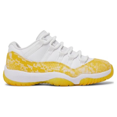 Air Jordan 11 Low 'Yellow Snakeskin' AH7860-107 – Iconic White & Yellow Sneaker with Bold Snakeskin Detail