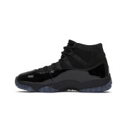 Air Jordan 11 'Cap and Gown' 378037-005 – Premium All-Black Sneakers with Patent Leather Shine