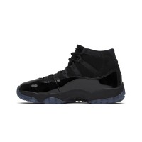 Air Jordan 11 'Cap and Gown' 378037-005 – Premium All-Black Sneakers with Patent Leather Shine