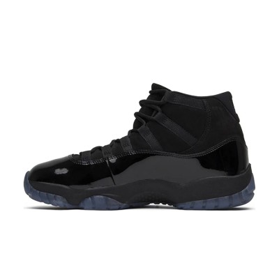 Air Jordan 11 'Cap and Gown' 378037-005 – Premium All-Black Sneakers with Patent Leather Shine