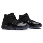 Air Jordan 11 'Cap and Gown' 378037-005 - All-Black Sneakers with Patent Leather Shine