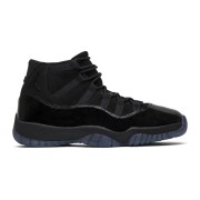 Air Jordan 11 'Cap and Gown' 378037-005 – Premium All-Black Sneakers with Patent Leather Shine