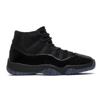 Air Jordan 11 'Cap and Gown' 378037-005 – Premium All-Black Sneakers with Patent Leather Shine