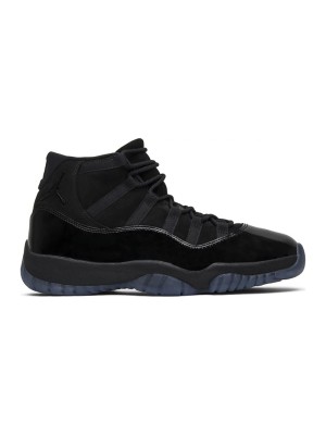 Air Jordan 11 'Cap and Gown' 378037-005 – Premium All-Black Sneakers with Patent Leather Shine