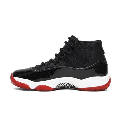 Air Jordan 11 Retro 'Bred' 378037-061 – Iconic Black and Red Sneakers with Patent Leather Finish