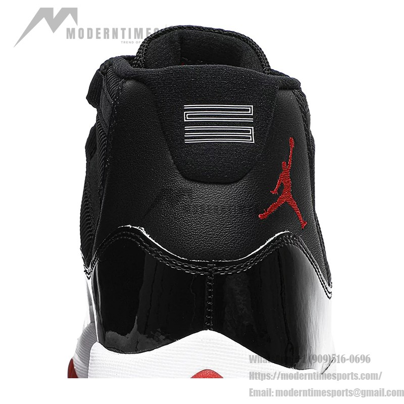 Air Jordan 11 Retro 'Bred' 378037-061 - Black and Red Sneakers with Patent Leather Finish