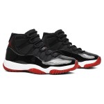 Air Jordan 11 Retro 'Bred' 378037-061 - Black and Red Sneakers with Patent Leather Finish