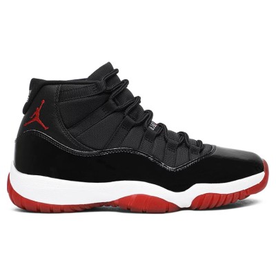 Air Jordan 11 Retro 'Bred' 378037-061 – Iconic Black and Red Sneakers with Patent Leather Finish