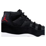 Air Jordan 11 Retro Bred Velvet DB5457-061 Black Velvet Sneakers with Red Accents and White Midsole