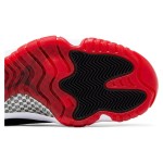 Air Jordan 11 Retro Bred Velvet DB5457-061 Black Velvet Sneakers with Red Accents and White Midsole