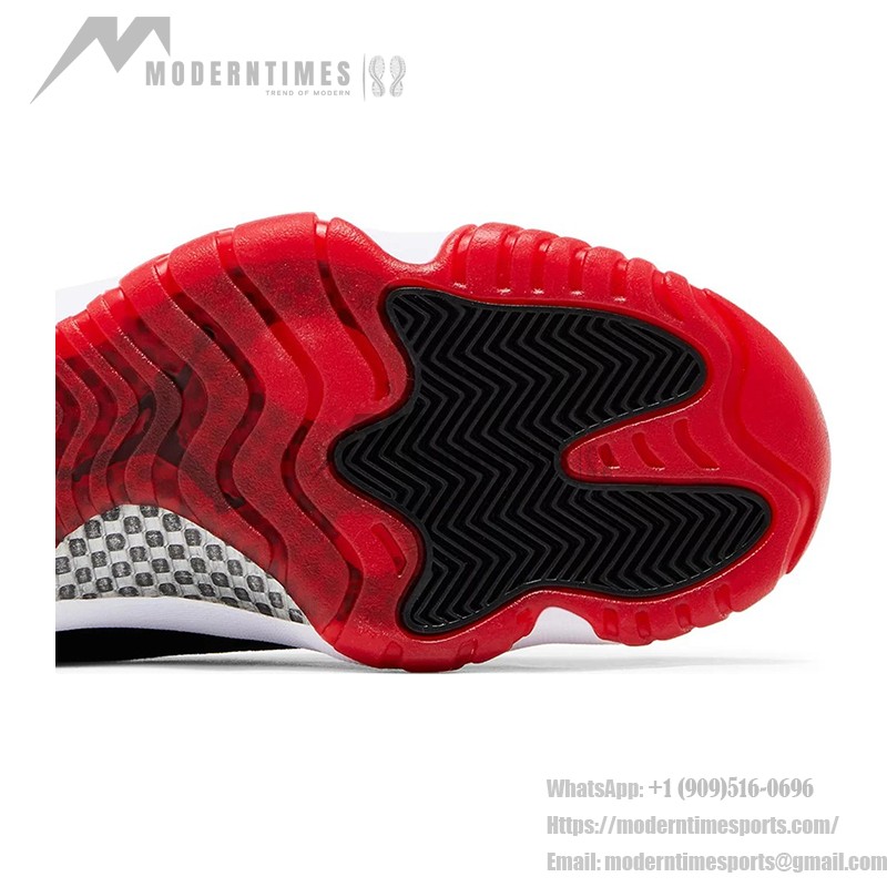 Air Jordan 11 Retro Bred Velvet DB5457-061 Black Velvet Sneakers with Red Accents and White Midsole