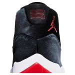 Air Jordan 11 Retro Bred Velvet DB5457-061 Black Velvet Sneakers with Red Accents and White Midsole