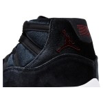 Air Jordan 11 Retro Bred Velvet DB5457-061 Black Velvet Sneakers with Red Accents and White Midsole