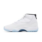 Air Jordan 11 Retro 'Legend Blue' CT8012-104 White Sneakers with Icy Blue Outsole and Black Collar