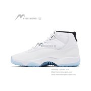 Air Jordan 11 Retro 'Legend Blue' CT8012-104 - White Sneakers with Icy Blue Outsole & Black Collar