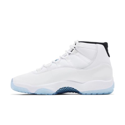 Air Jordan 11 Retro 'Legend Blue' CT8012-104 - White Sneakers with Icy Blue Outsole & Black Collar