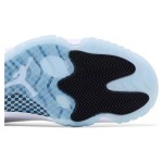 Air Jordan 11 Retro 'Legend Blue' CT8012-104 White Sneakers with Icy Blue Outsole and Black Collar