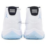 Air Jordan 11 Retro 'Legend Blue' CT8012-104 White Sneakers with Icy Blue Outsole and Black Collar
