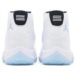 Air Jordan 11 Retro 'Legend Blue' CT8012-104 White Sneakers with Icy Blue Outsole and Black Collar