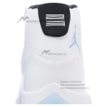 Air Jordan 11 Retro 'Legend Blue' CT8012-104 White Sneakers with Icy Blue Outsole and Black Collar