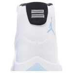 Air Jordan 11 Retro 'Legend Blue' CT8012-104 White Sneakers with Icy Blue Outsole and Black Collar