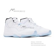 Air Jordan 11 Retro 'Legend Blue' CT8012-104 - White Sneakers with Icy Blue Outsole & Black Collar
