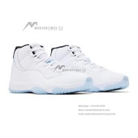 Air Jordan 11 Retro 'Legend Blue' CT8012-104 - White Sneakers with Icy Blue Outsole & Black Collar