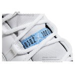 Air Jordan 11 Retro 'Legend Blue' CT8012-104 White Sneakers with Icy Blue Outsole and Black Collar