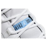 Air Jordan 11 Retro 'Legend Blue' CT8012-104 White Sneakers with Icy Blue Outsole and Black Collar