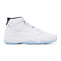 Air Jordan 11 Retro 'Legend Blue' CT8012-104 - White Sneakers with Icy Blue Outsole & Black Collar