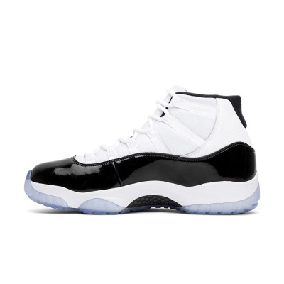 Air Jordan 11 Retro 'Concord' 378037-100 – Iconic Black & White Sneakers with Icy Outsole for Timeless Style