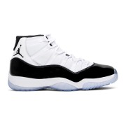 Air Jordan 11 Retro 'Concord' 378037-100 – Iconic Black & White Sneakers with Icy Outsole for Timeless Style