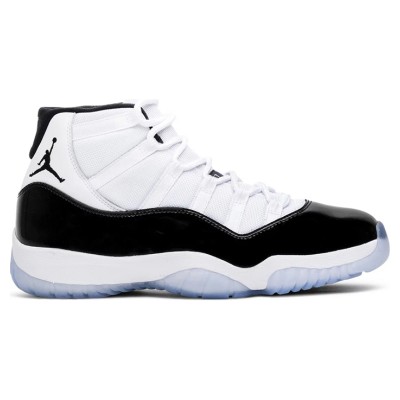 Air Jordan 11 Retro 'Concord' 378037-100 – Iconic Black & White Sneakers with Icy Outsole for Timeless Style