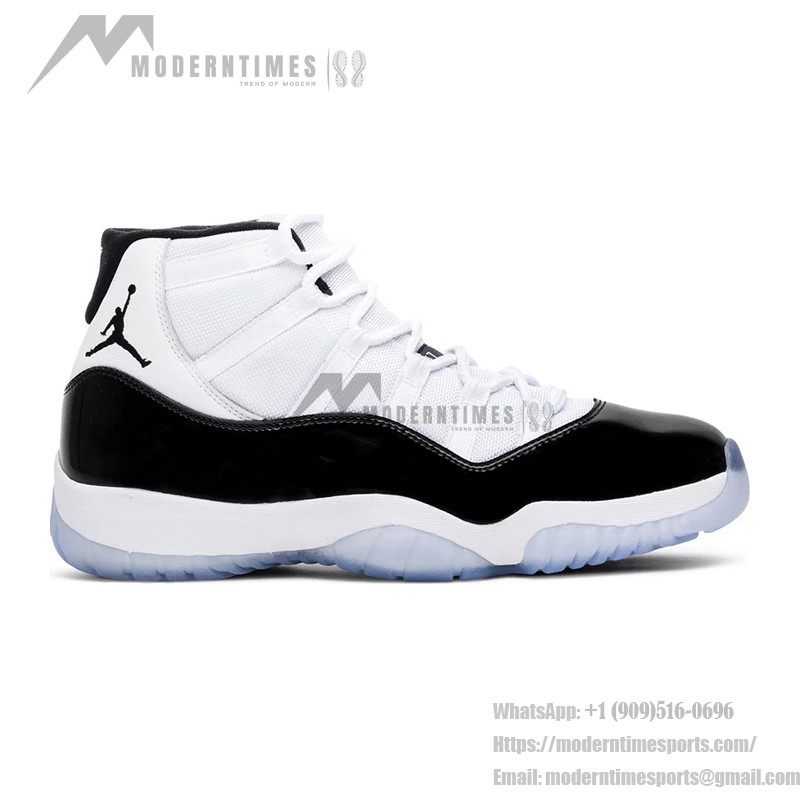 Air Jordan 11 Retro 'Concord' 378037-100 - Schwarz-Weiße Sneaker mit Eisiger Außensohle