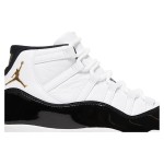 Air Jordan 11 Retro 'DMP' CT8012-170 White and Black Sneakers with Gold Jumpman Logo and Milky Outsole