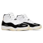 Air Jordan 11 Retro 'DMP' CT8012-170 White and Black Sneakers with Gold Jumpman Logo and Milky Outsole