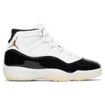 Air Jordan 11 Retro 'DMP' CT8012-170 White and Black Sneakers with Gold Jumpman Logo and Milky Outsole