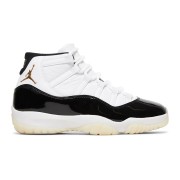 Air Jordan 11 Retro 'DMP' CT8012-170 - White and Black Sneakers with Gold Jumpman Logo & Milky Outsole