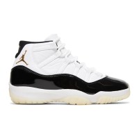 Air Jordan 11 Retro 'DMP' CT8012-170 - White and Black Sneakers with Gold Jumpman Logo & Milky Outsole