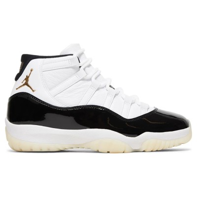 Air Jordan 11 Retro 'DMP' CT8012-170 - White and Black Sneakers with Gold Jumpman Logo & Milky Outsole